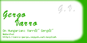 gergo varro business card